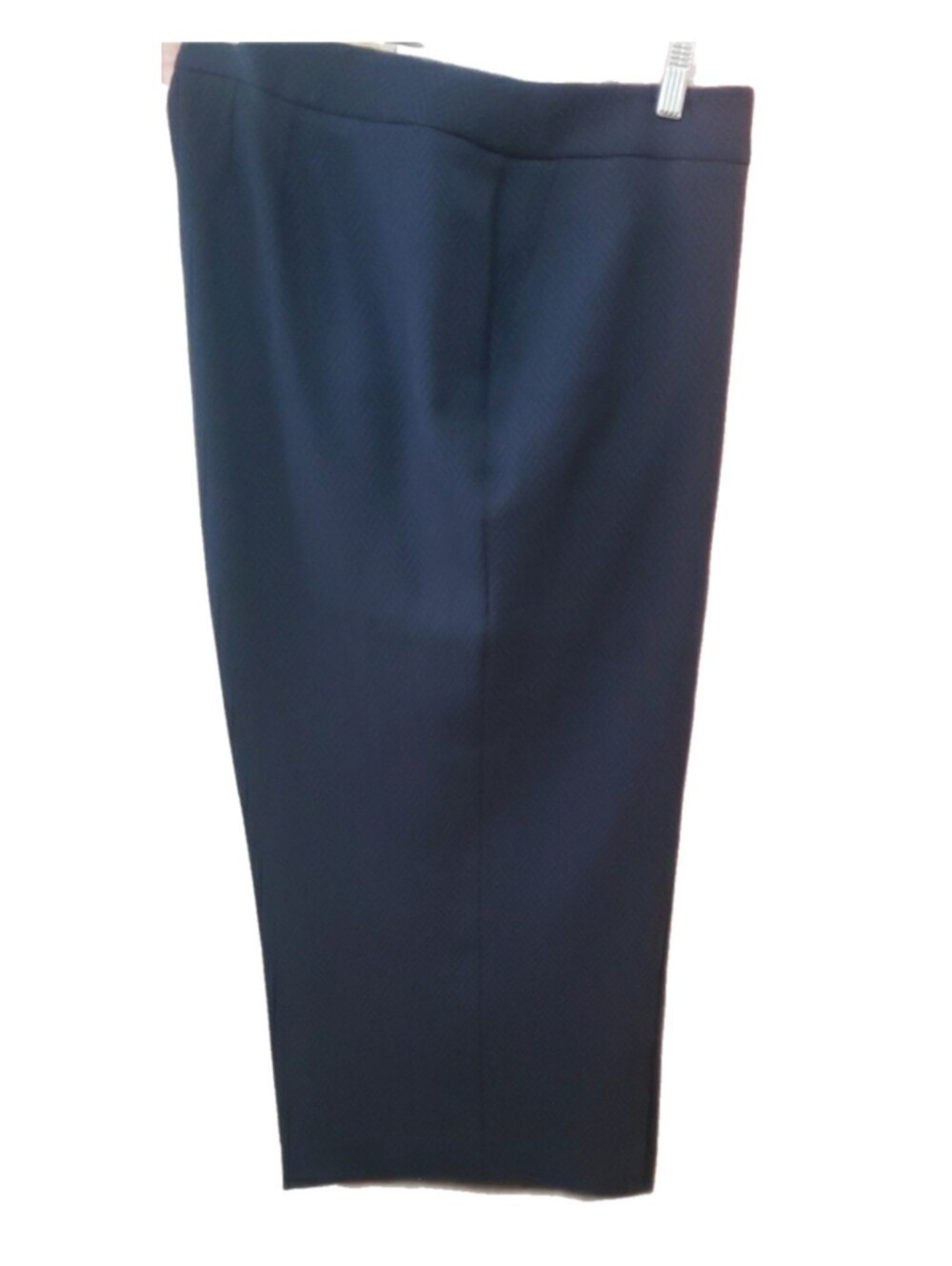 Jones New York Navy Herringbone Ankle Crop Dress Trousers, 20W